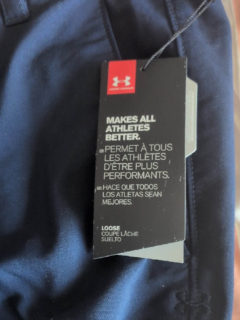 Under Armour Navy Tapered Athletic Golf Pants - Picture 6 of 9